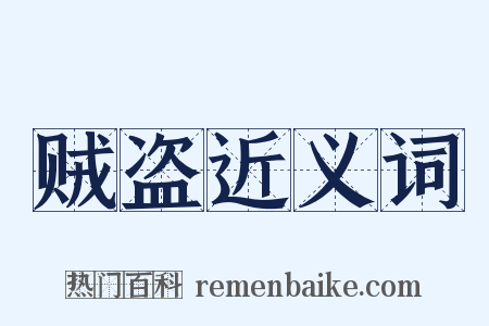 贼盗近义词是什么意思的图片